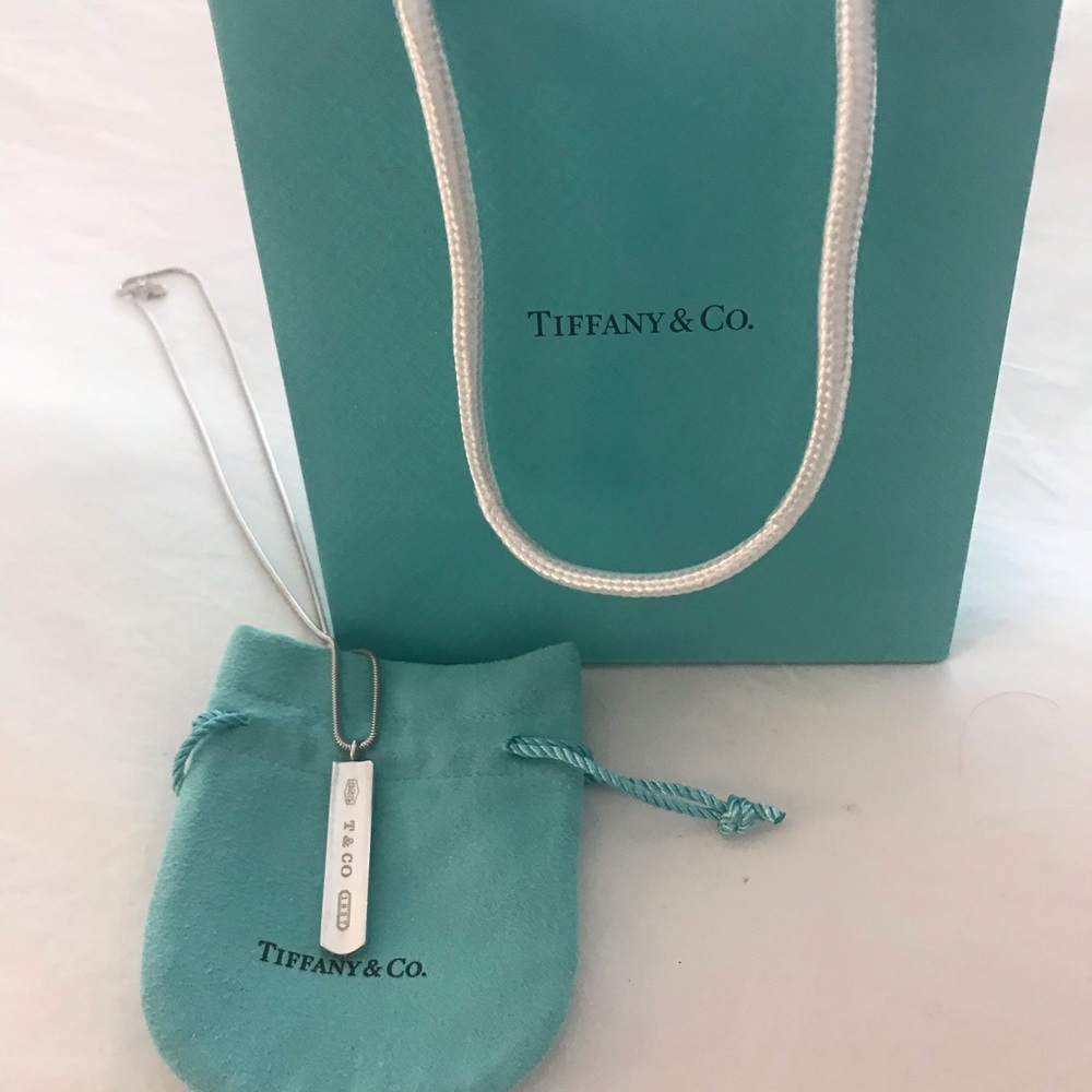 Authentic Tiffany Silver Bar Necklace